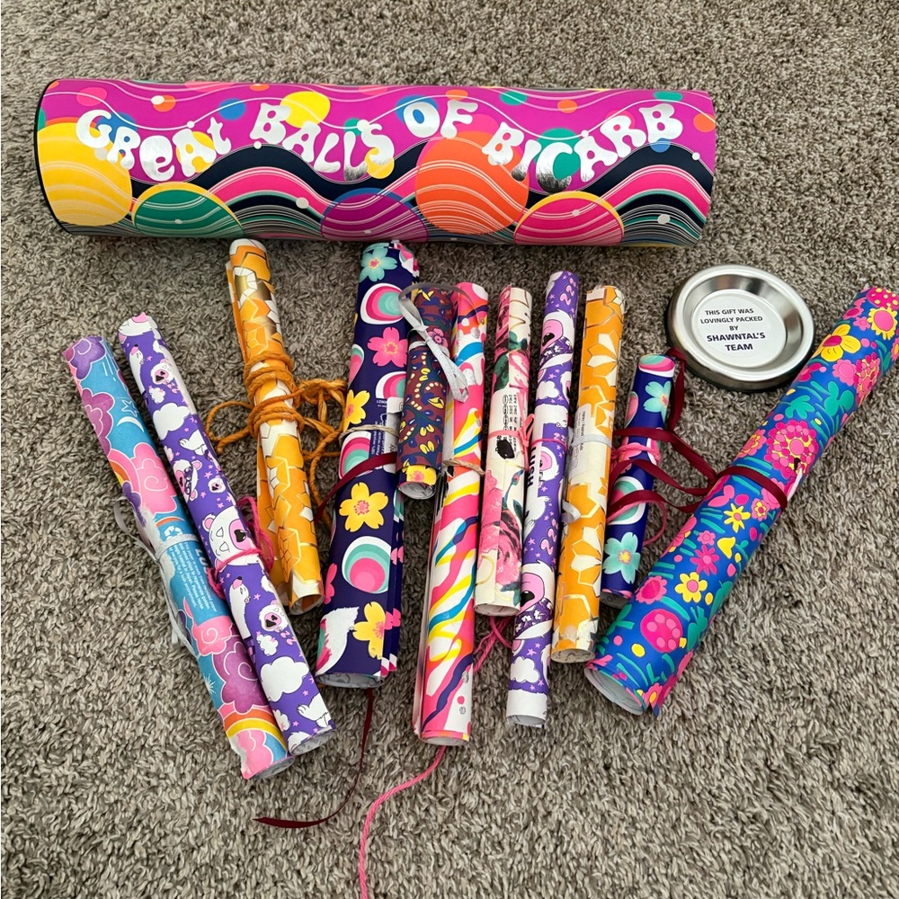 Vintage Lush Cosmetics Wrapping paper + Discontinued Tin!